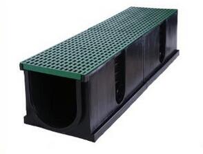 Plastic drainage ditch cover